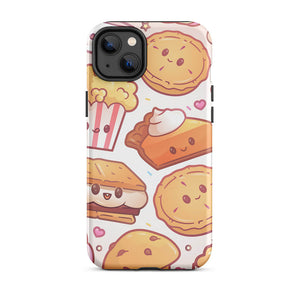 Funny Kawaii Bakery Dessert Selection iPhone 14 Plus Rugged Case
