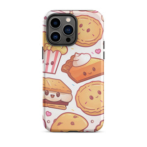 Funny Kawaii Bakery Dessert Selection iPhone 14 Pro Max Rugged Case