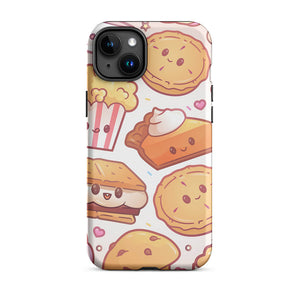 Funny Kawaii Bakery Dessert Selection iPhone 15 Plus Rugged Case