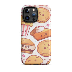 Funny Kawaii Bakery Dessert Selection iPhone 15 Pro Max Rugged Case