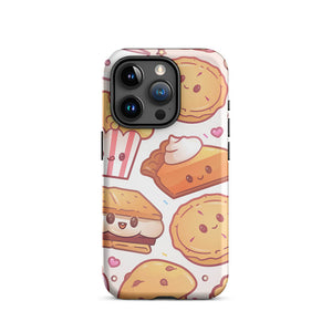 Funny Kawaii Bakery Dessert Selection iPhone 15 Pro Rugged Case