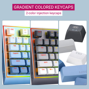 Gradient RGB Aluminum Mechanical Keyboard USB Hot-Swappable Switches