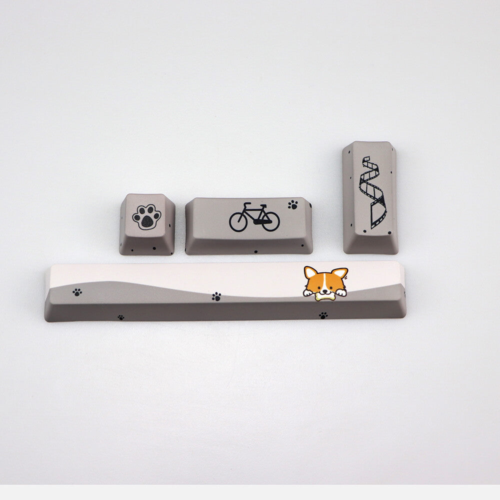 Gray Funny Shiba Inu PBT Keycaps Customized Keyboard Keys Picture