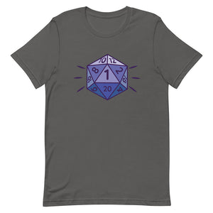 Gray Multifaceted D20 Roleplaying Dice Game Shirt