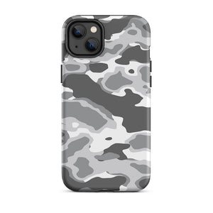 Grayish Polar Mission Camouflage Armor iPhone 14 Plus Tough Case