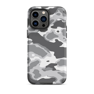 Grayish Polar Mission Camouflage Armor iPhone 14 Pro Max Tough Case