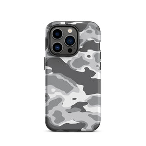 Grayish Polar Mission Camouflage Armor iPhone 14 Pro Tough Case