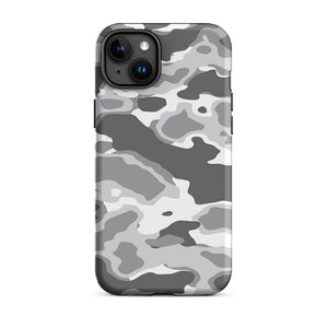 Grayish Polar Mission Camouflage Armor iPhone 15 Plus Tough Case