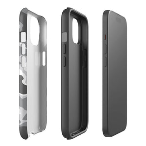 Grayish Polar Mission Camouflage Armor iPhone 15 Tough Case Double-Layer