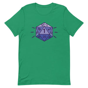 Green Multifaceted D20 Roleplaying Dice Game Shirt