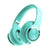 Green On-Ear Bluetooth 5.0 Pastel Goth Headphones Mic Foldable