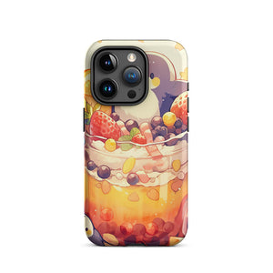 Happy Auk Fruity Bubble Tea iPhone 15 Pro Tough Case