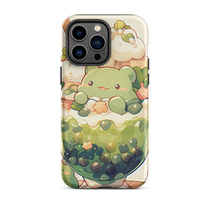 Happy Bear Green Bubble Tea iPhone 14 Pro Max Tough Case