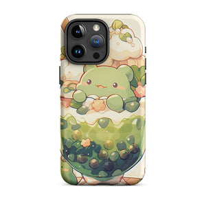 Happy Bear Green Bubble Tea iPhone 15 Pro Max Tough Case