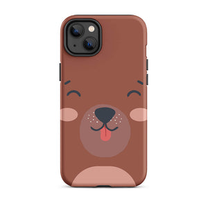 Happy Toon Bear Tongue Out iPhone 14 Plus Robust Case