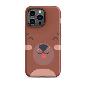 Happy Toon Bear Tongue Out iPhone 14 Pro Max Robust Case