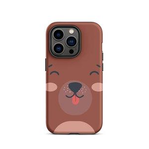 Happy Toon Bear Tongue Out iPhone 14 Pro Robust Case