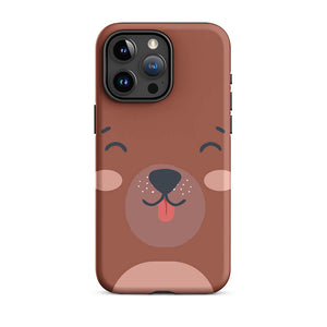 Happy Toon Bear Tongue Out iPhone 15 Pro Max Robust Case