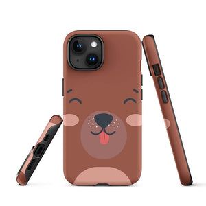 Happy Toon Bear Tongue Out iPhone 15 Robust Case Picture