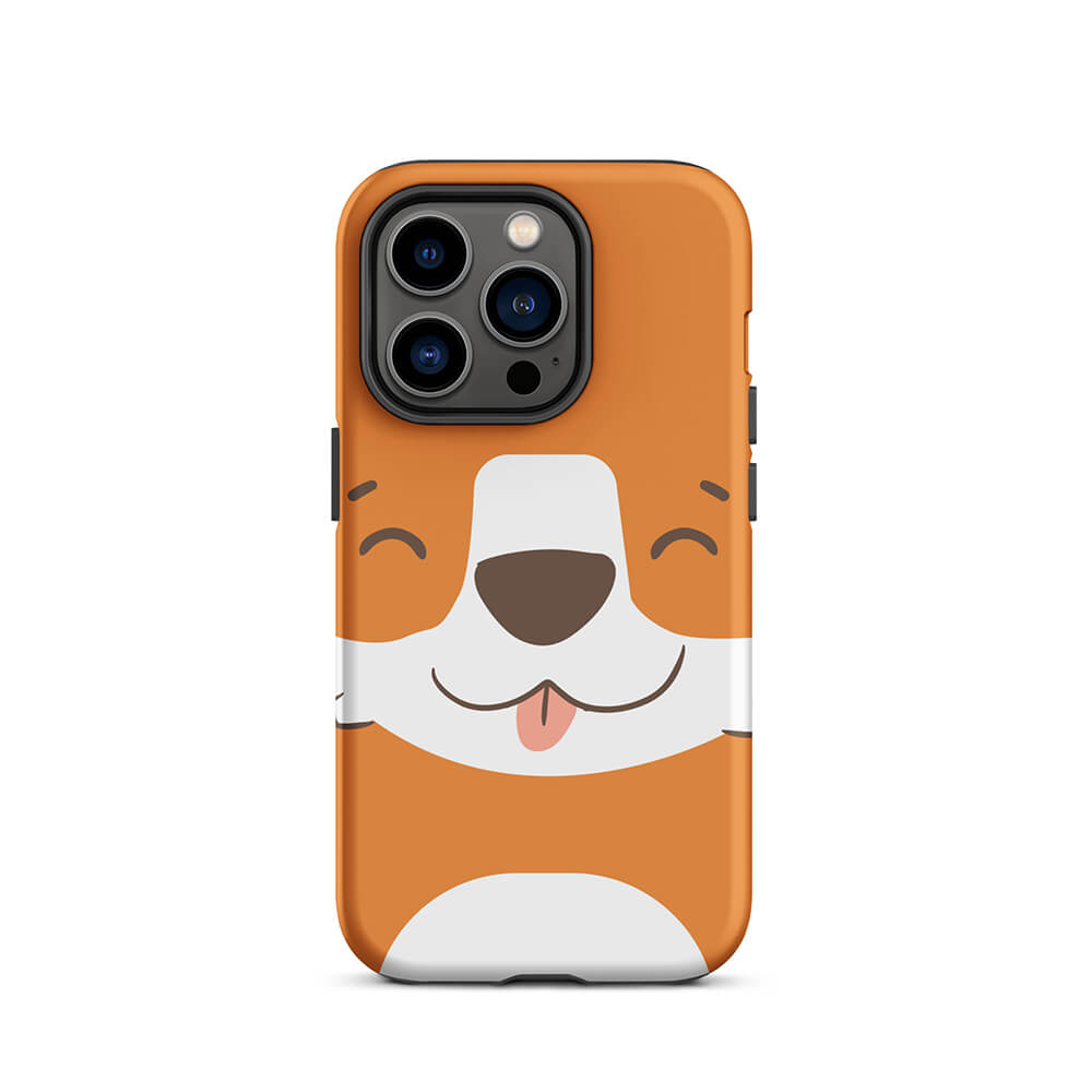 Happy Toon Fox Tongue Out iPhone 14 Pro Robust Case