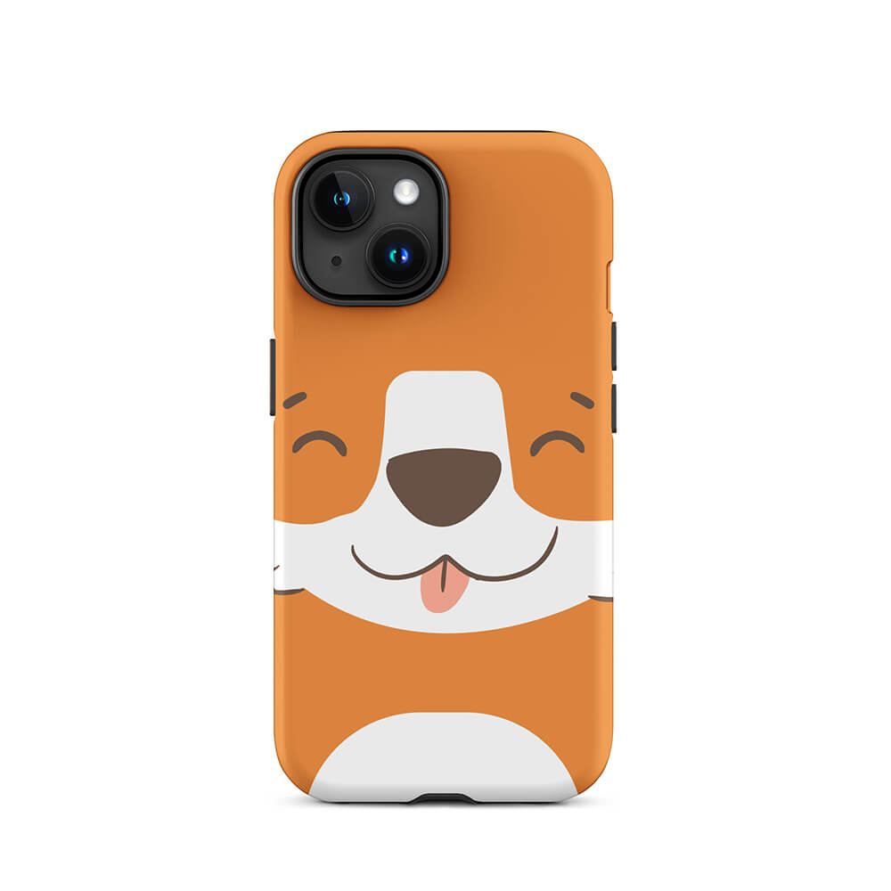 Happy Toon Fox Tongue Out iPhone 15 Robust Case