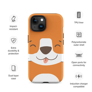 Happy Toon Fox Tongue Out iPhone 15 Robust Case Features