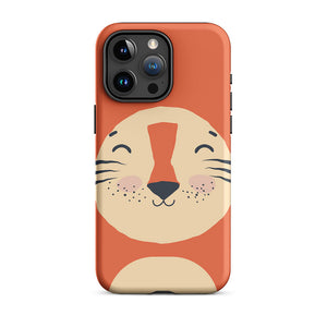 Happy Toon Lion Tongue Out iPhone 15 Pro Max Robust Case