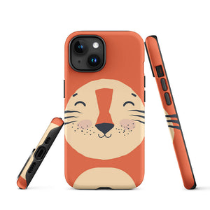 Happy Toon Lion Tongue Out iPhone 15 Robust Case Picture