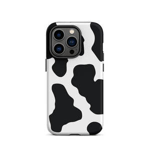 Holstein Cottage Cow Skin Pattern iPhone 14 Pro Robust Case