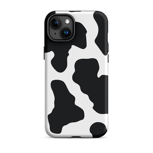Holstein Cottage Cow Skin Pattern iPhone 15 Plus Robust Case