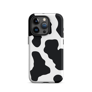 Holstein Cottage Cow Skin Pattern iPhone 15 Pro Robust Case