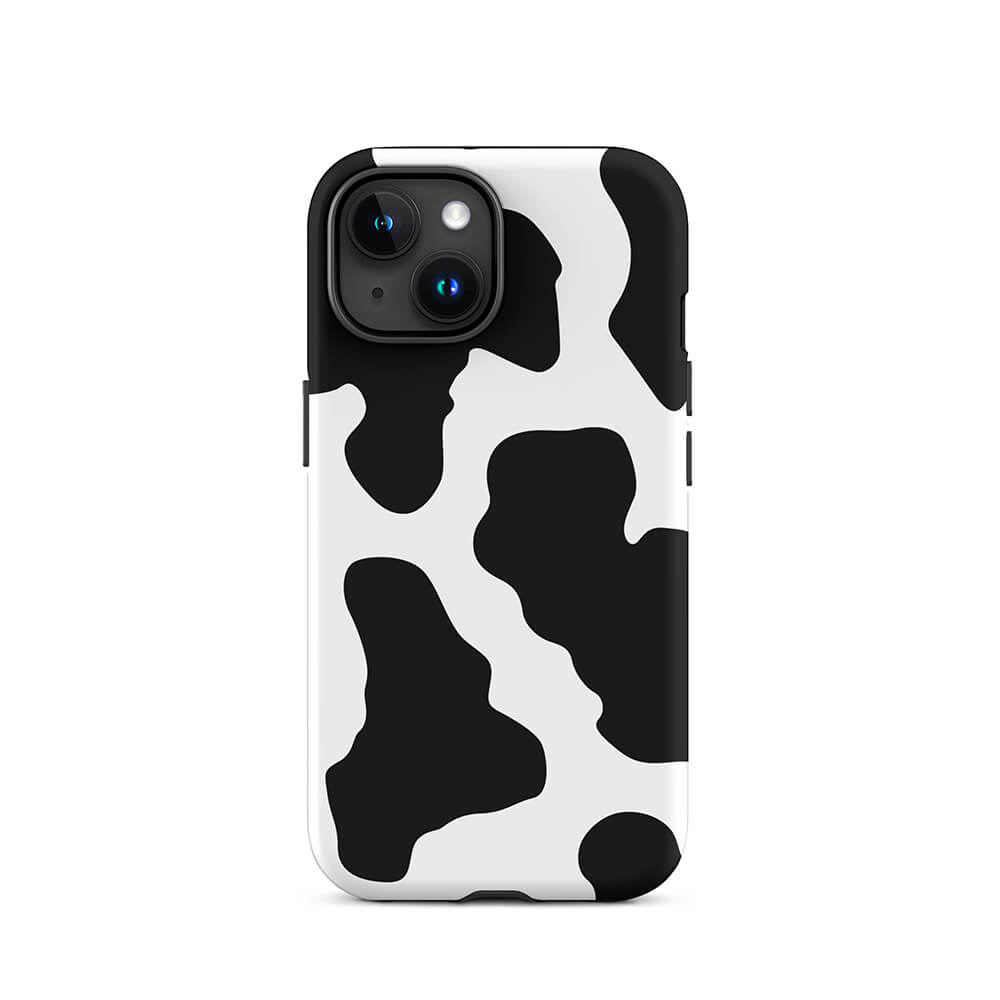 Holstein Cottage Cow Skin Pattern iPhone 15 Robust Case