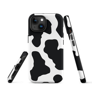 Holstein Cottage Cow Skin Pattern iPhone 15 Robust Case Picture