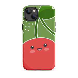 Kawaii Personified Joyful Tomato Face iPhone 14 Plus Rugged Case