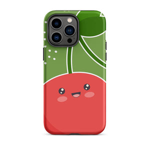 Kawaii Personified Joyful Tomato Face iPhone 14 Pro Max Rugged Case