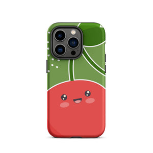 Kawaii Personified Joyful Tomato Face iPhone 14 Pro Rugged Case