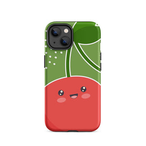 Kawaii Personified Joyful Tomato Face iPhone 14 Rugged Case