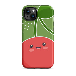 Kawaii Personified Joyful Tomato Face iPhone 15 Plus Rugged Case
