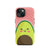 Kawaii Personified Wink Avocado Face iPhone 15 Rugged Case