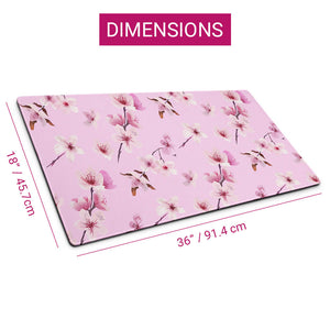 Large Cute Pink Sakura Flower Seasonal Mouse Pad Dimensions