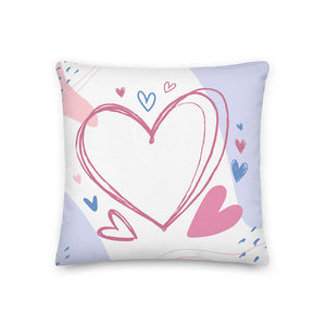 Lovely Relaxing Pastel Heart Throw Pillow 18x18"