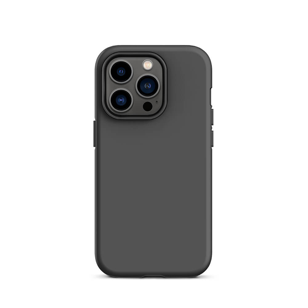 Minimalist Classy Dark Gray Monochrome iPhone 15 14 Tough Case