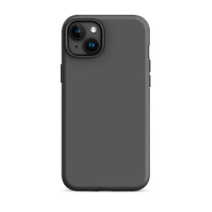Minimalist Classy Dark Gray Monochrome iPhone 15 Plus Tough Case