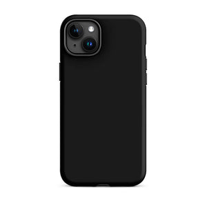 Minimalist Classy Modern Black Monochrome iPhone 15 Plus Tough Case