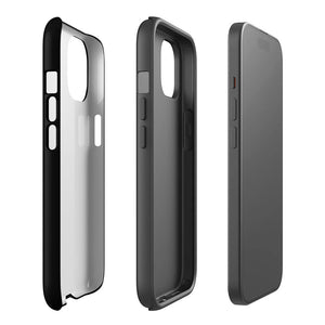 Minimalist Classy Modern Black Monochrome iPhone 15 Tough Case Double-Layer