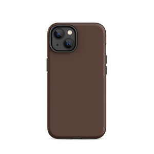 Minimalist Cozy Brown Coffee Monochrome iPhone 14 Tough Case