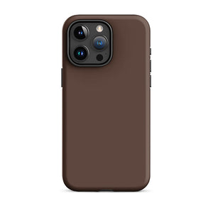 Minimalist Cozy Brown Coffee Monochrome iPhone 15 Pro Max Tough Case