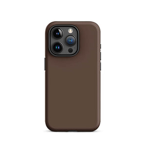 Minimalist Cozy Brown Coffee Monochrome iPhone 15 Pro Tough Case