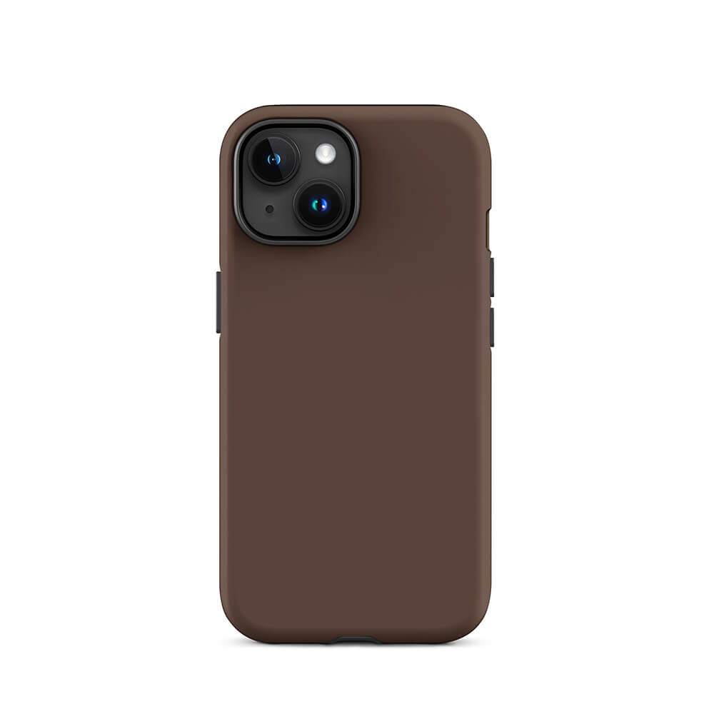 Minimalist Cozy Brown Coffee Monochrome iPhone 15 Tough Case