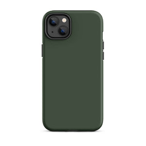 Minimalist Dark Green Tea Monochrome iPhone 14 Plus Tough Case